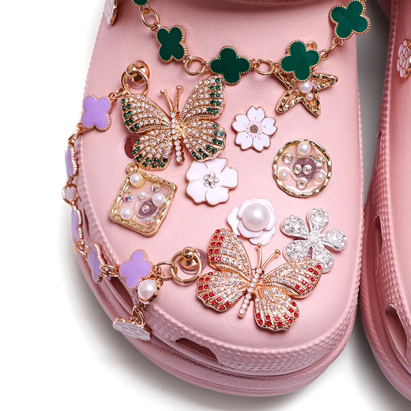

2021 Wholesale DIY Shoe Decorative Designer Colorful Alloy Shoes Charm Charms Shoe Decoration Accessories