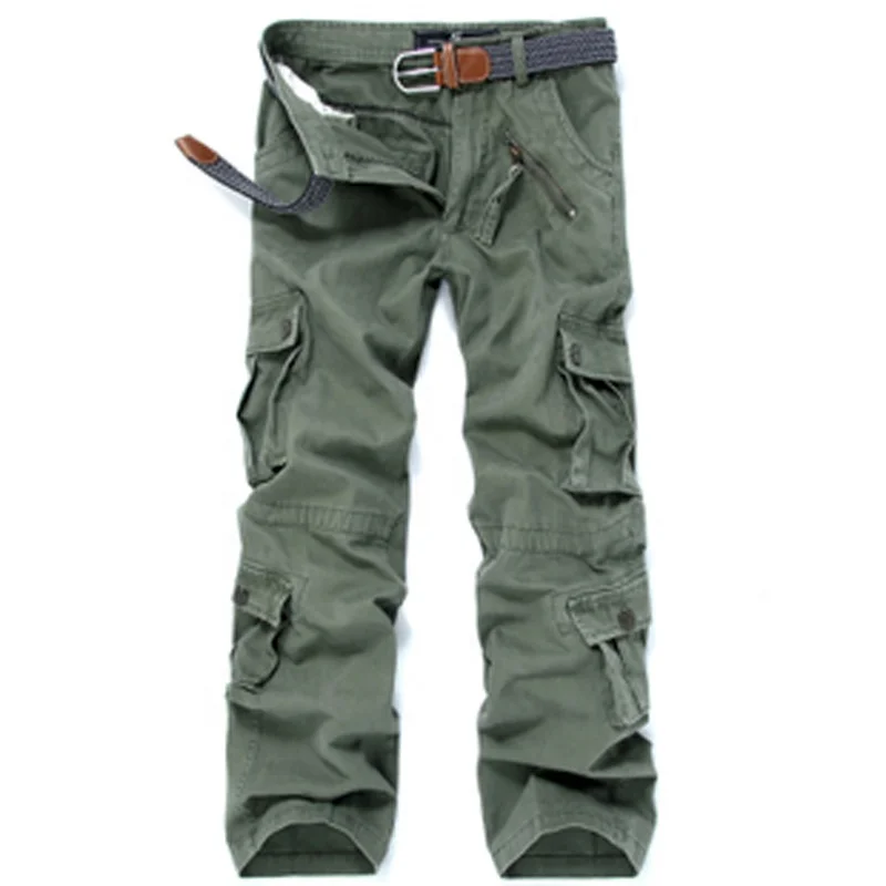 
Fashion Military Cargo Pants Men Loose Baggy Tactical Trousers Outdoor Casual Cotton Cargo Pants Men Multi Pockets Big size 