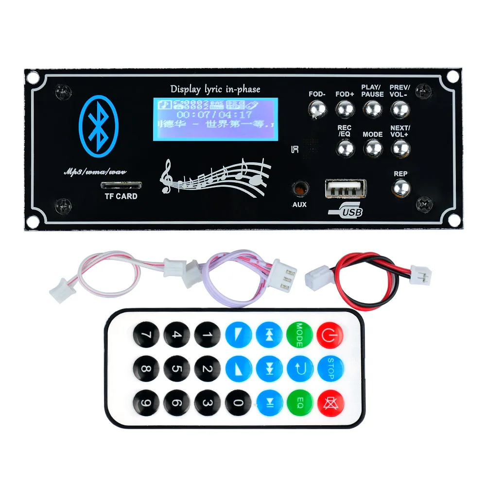 

AIYIMA 2.1 BT Car Decoder Board MP3 Player Decoding Module With USB Aux DIY For Amplifiers Board Home Theater