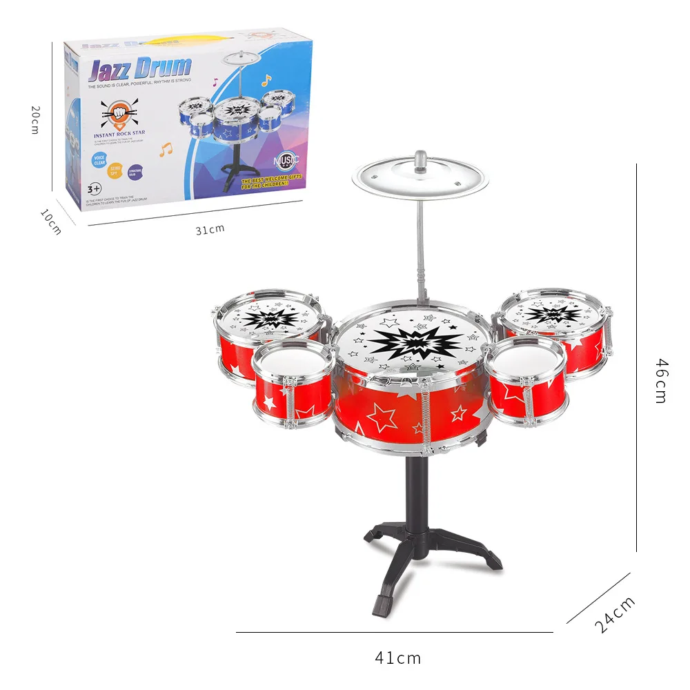 Wholesale Cheap Mini Simulation Jazz Drum Set Music Toys For Baby Kids