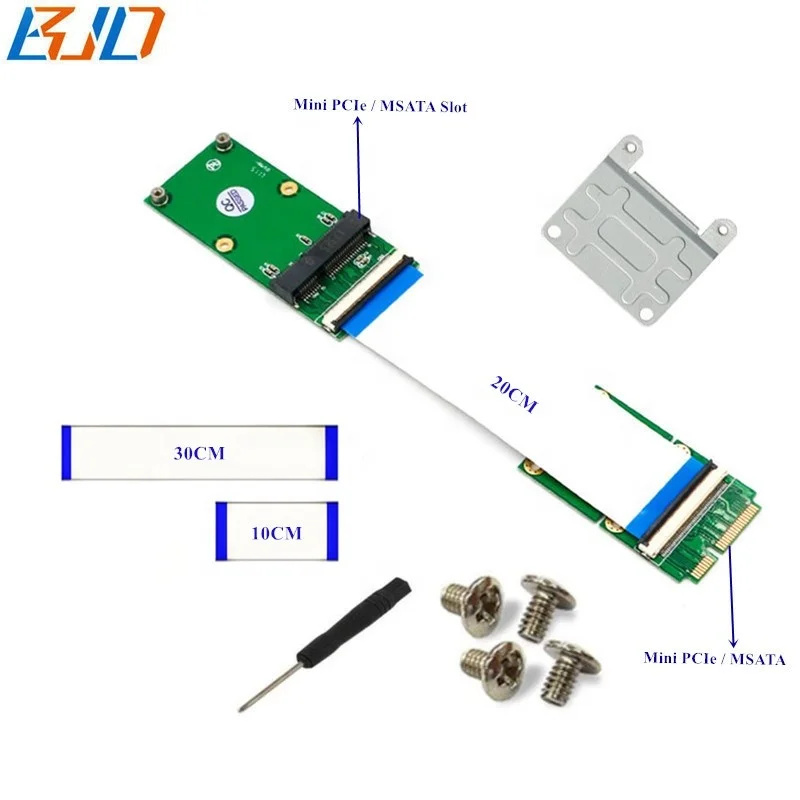 

Mini PCI-E MPCIe Msata Extender Extension Flexible Cable for Test Wifi 3G 4G LTE Module and Msata SSD in stock, Green