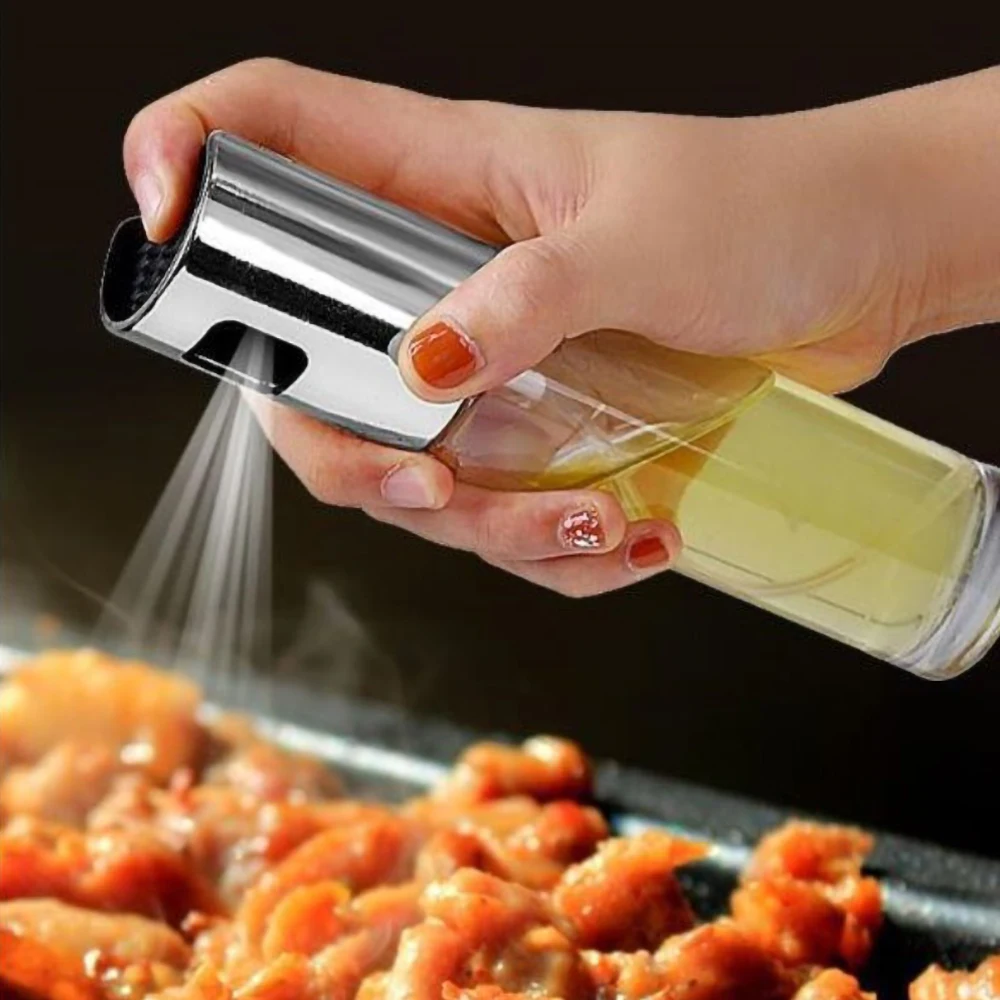 

Olive Oil Sprayer Spray Bottle Portable Oil Dispenser Mister for Cooking BBQ Salad Baking Roasting Grilling Frying, Transparent