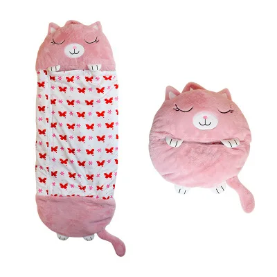 
Happy Nappers cartoon sleeping bag children nap blanket animal sleeping pillow bag 