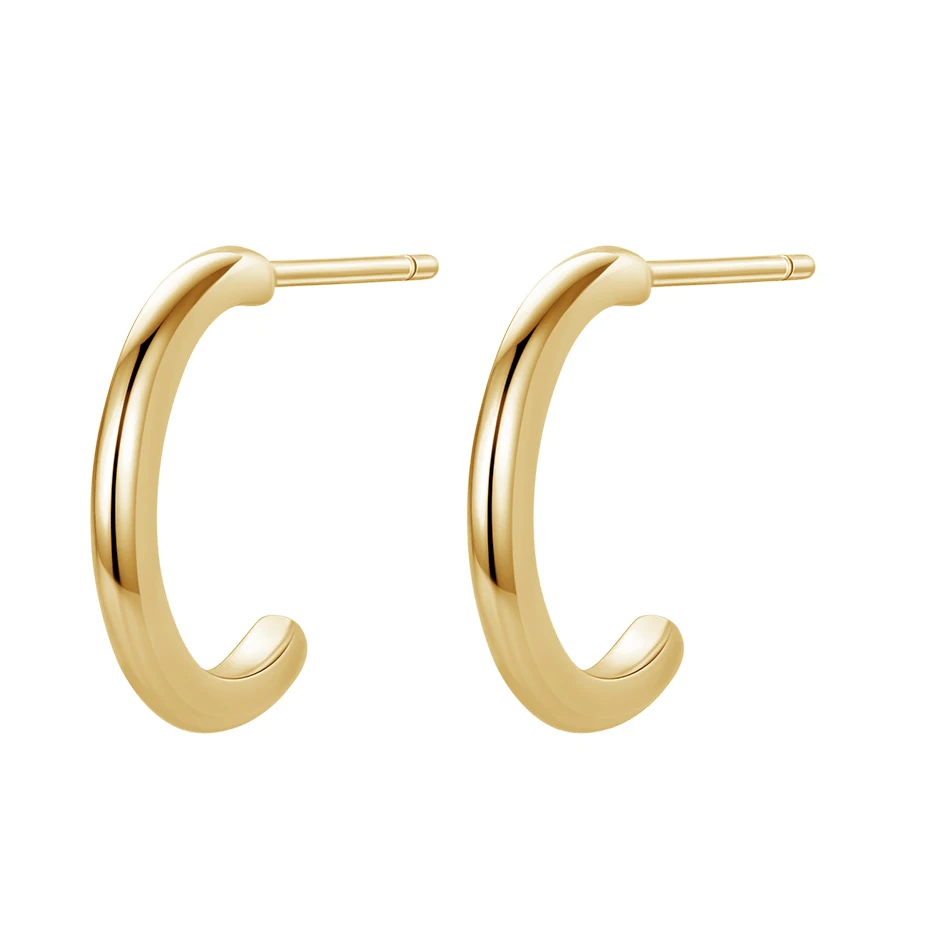 

New arrival modern gold jewelry wholesale 925 sterling silver hoops huggie earrings for women
