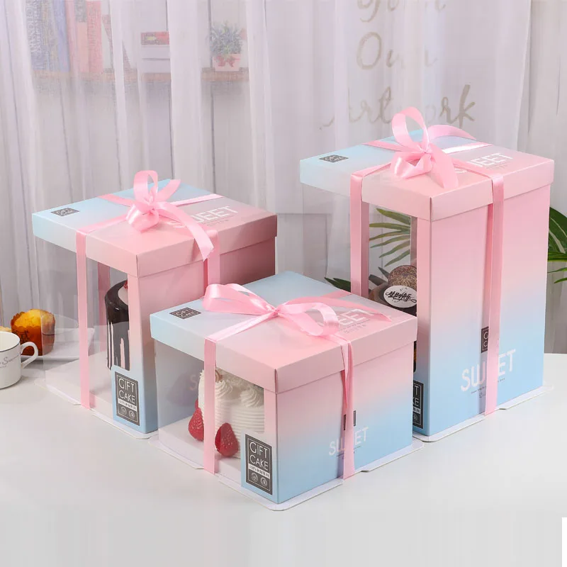 

customised paper box cake window paper cake box