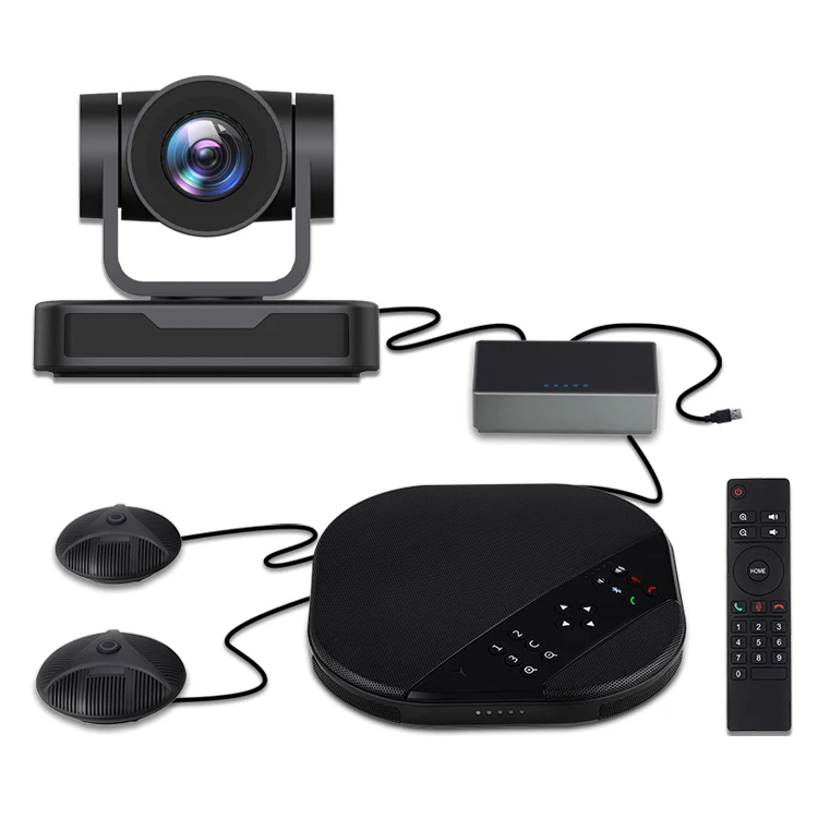 

HDCON T2500E 10x full HD video camera all in one video conferencing solution - better than logitech cc3500e, Black