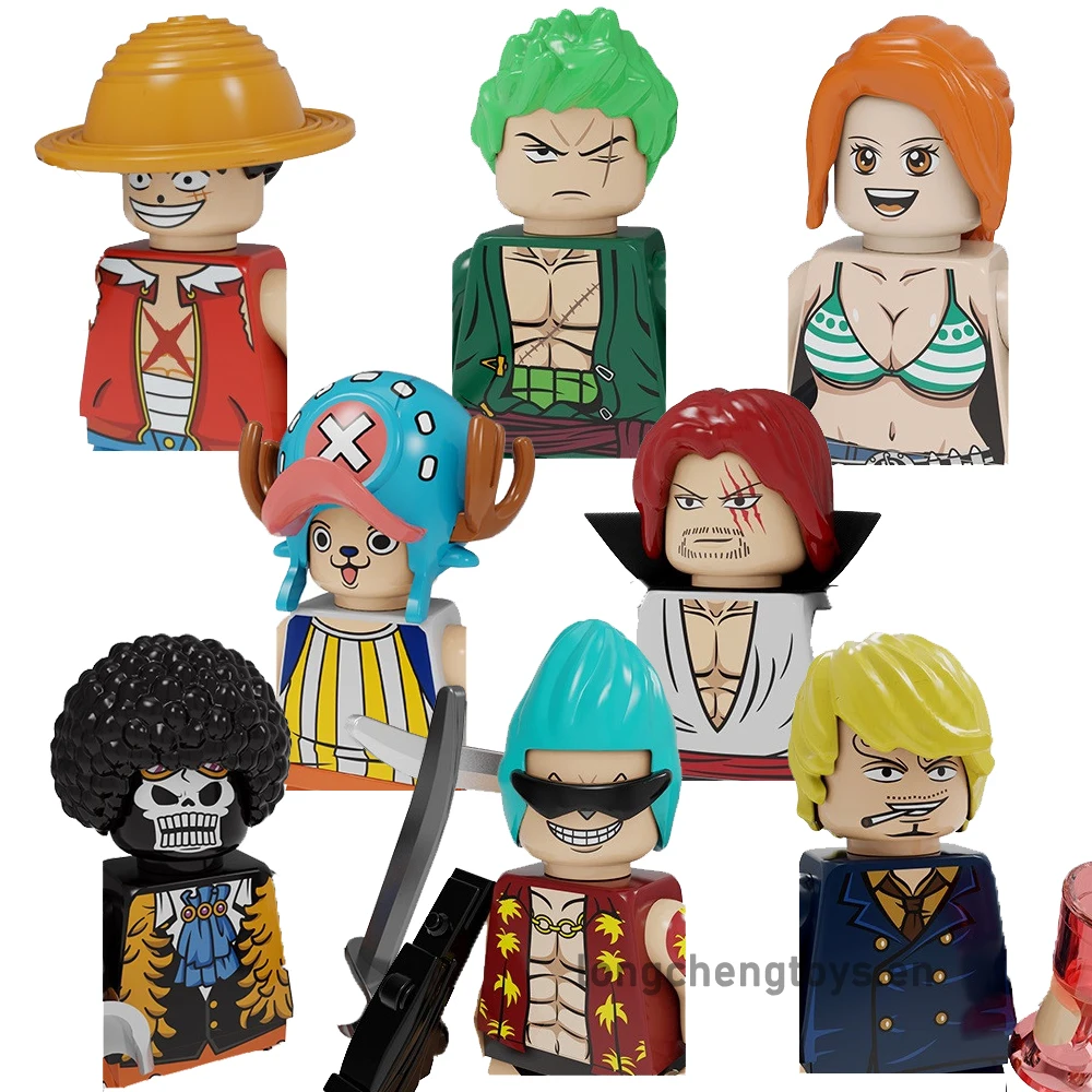 

Japanese Anime Series Shanks Namie Robin Frank Luffy Monkey Roronoa Chopper Building Blocks Figures For Children Toys PG8244