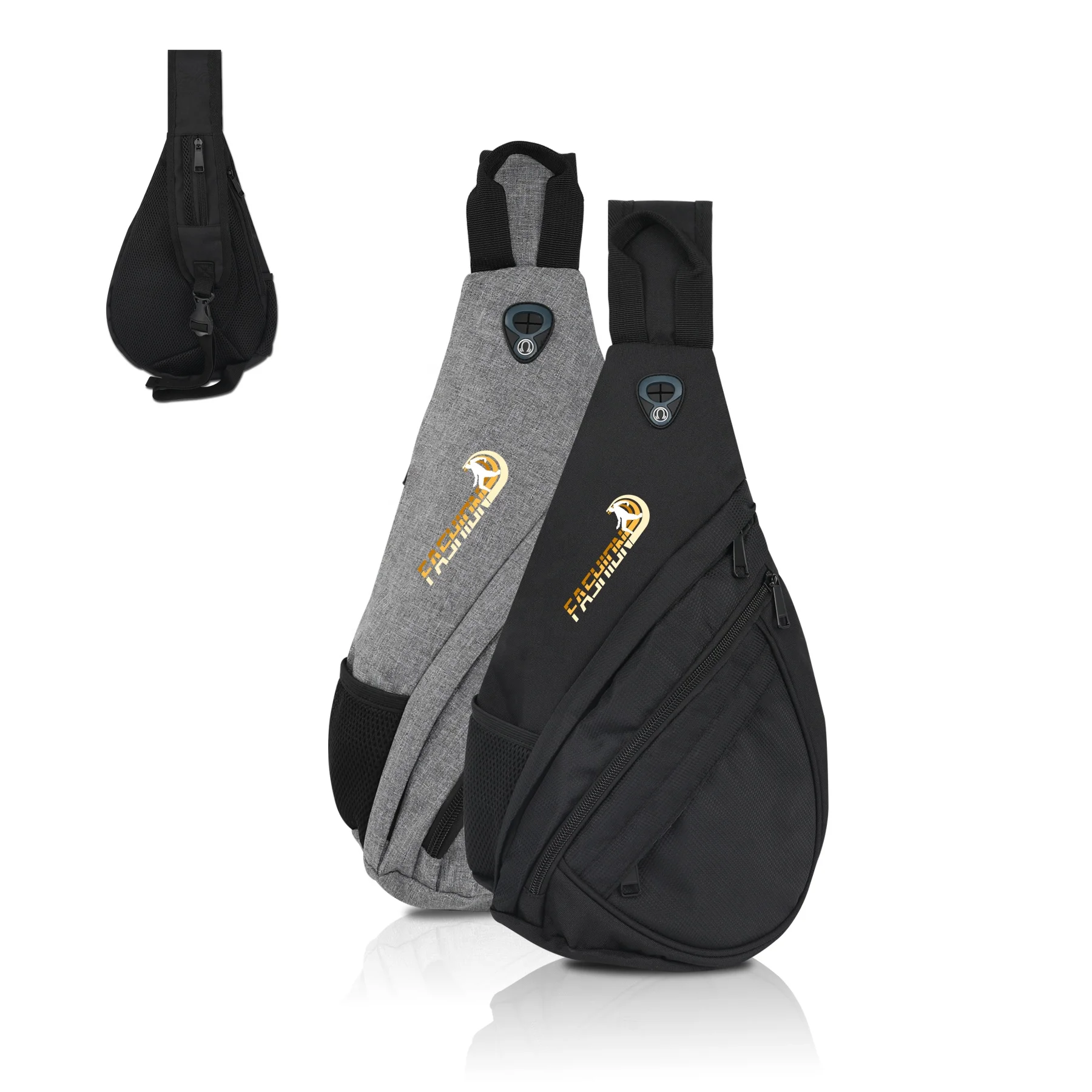 

Hiking & Walking Cross Body Travel Pack Sports Snack Bags Teardrop Zipper Sling Bag