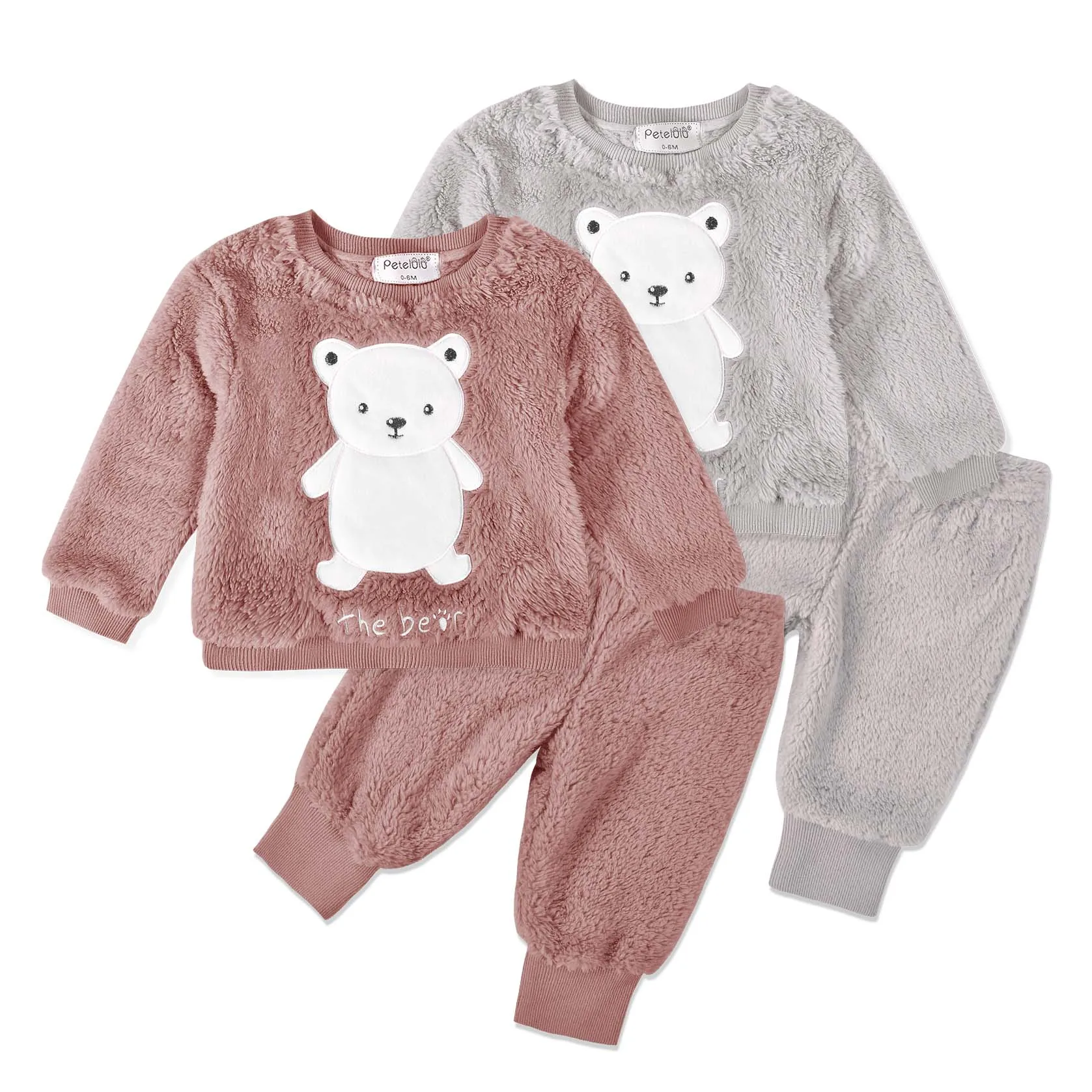 

Kids Clothes Wholesale Manufacturer of Baby Clothing China Little Baby Clothes Sets For Winter, Grey/ pink