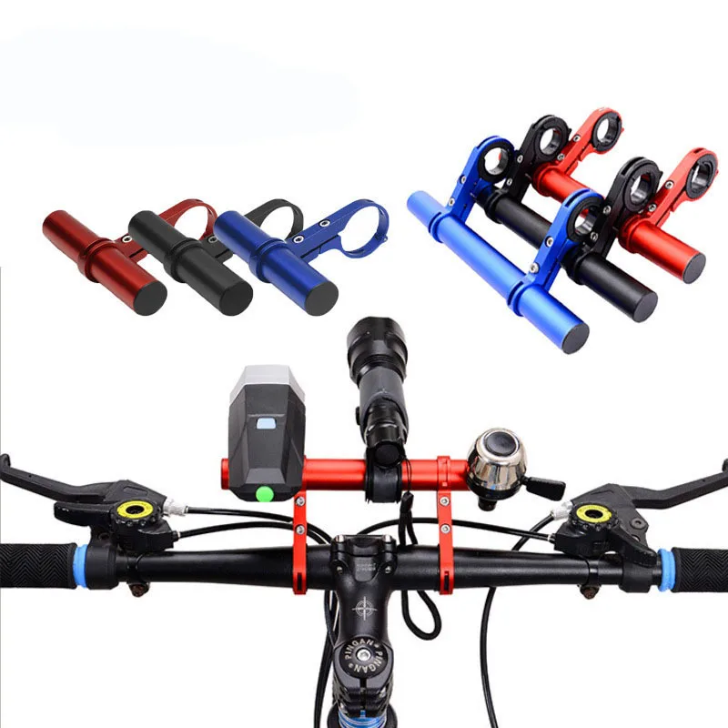 

Bicycle Handlebar Extension Multifunctional Mountain Road Cycling Double Bracket Bike Extension Bicycle Handlebar Extender, Red, black, blue