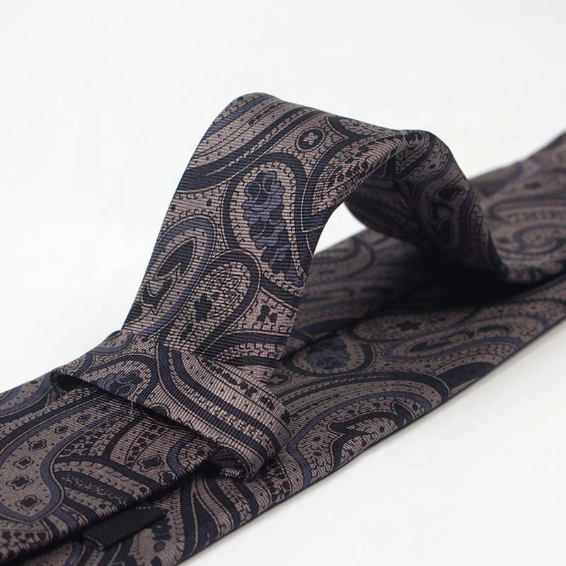
Noble Men Vintage Dark Tone Classic Paisley Custom 100% Polyester Printed Necktie 