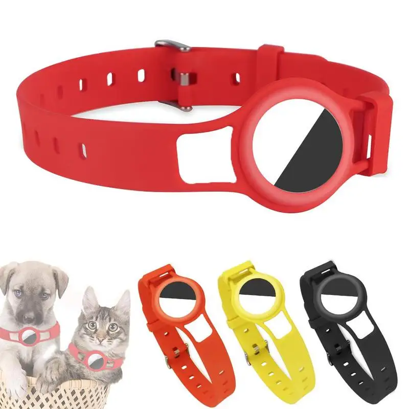 

Sillicone Case For Apple AirTag Dog Collar Cover Protection shockproof case For Apple AirTags Cat Collar, 10 colors