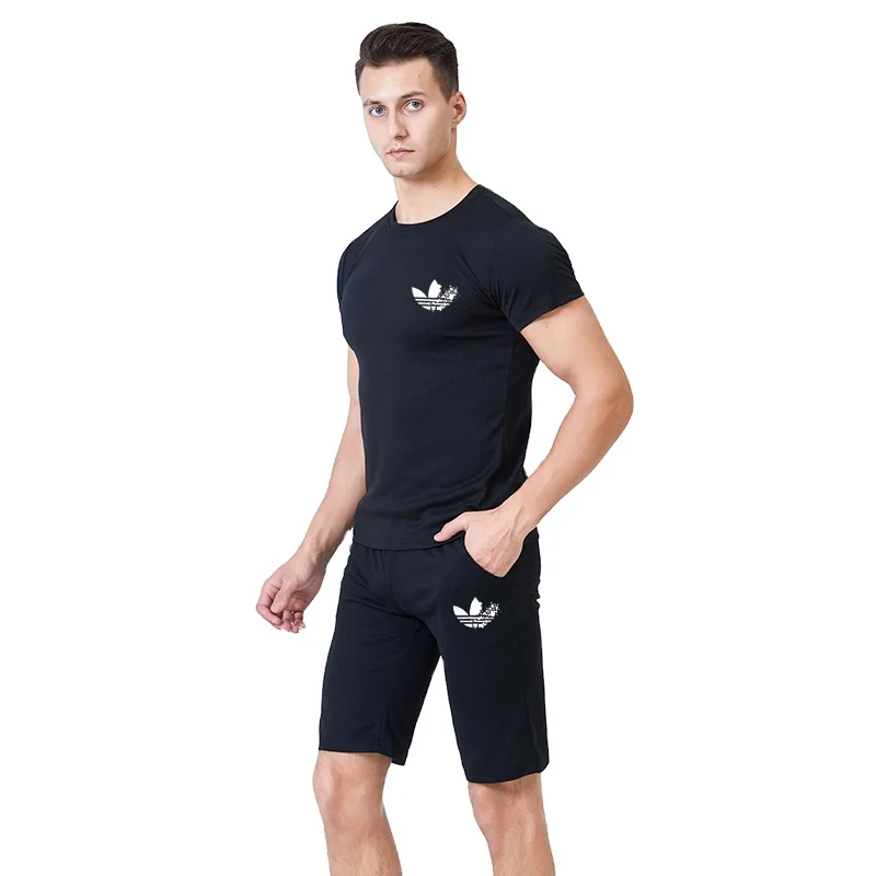 

Wholesale customized good quality short set printed sport t-shirt men