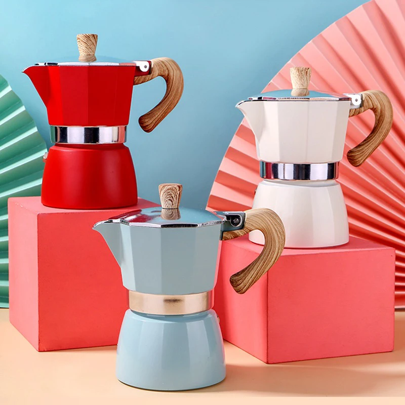 

Hot sell high-temperature Resistant Glass Coffee Maker Aluminum espresso coffee maker