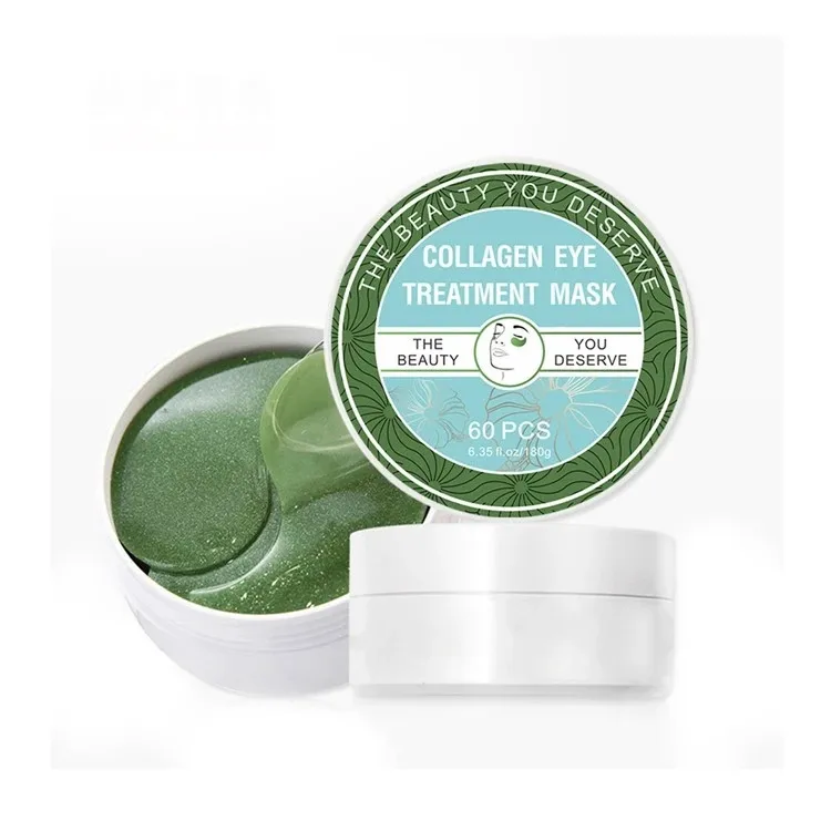 

Private Label 180g Crystal Collagen Eye Mask Remove Dark Circle Anti Wrinkle Seaweed Eye Gel Patch, 24k gold/ customized
