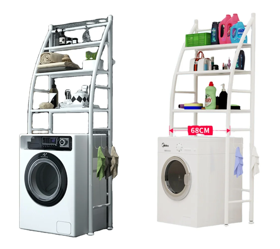 

3 Layers Toilet Bathroom Storage Shelf Rack Stainless Steel Double Layer Bathroom Storage Over Washing Machine Shelf Rack