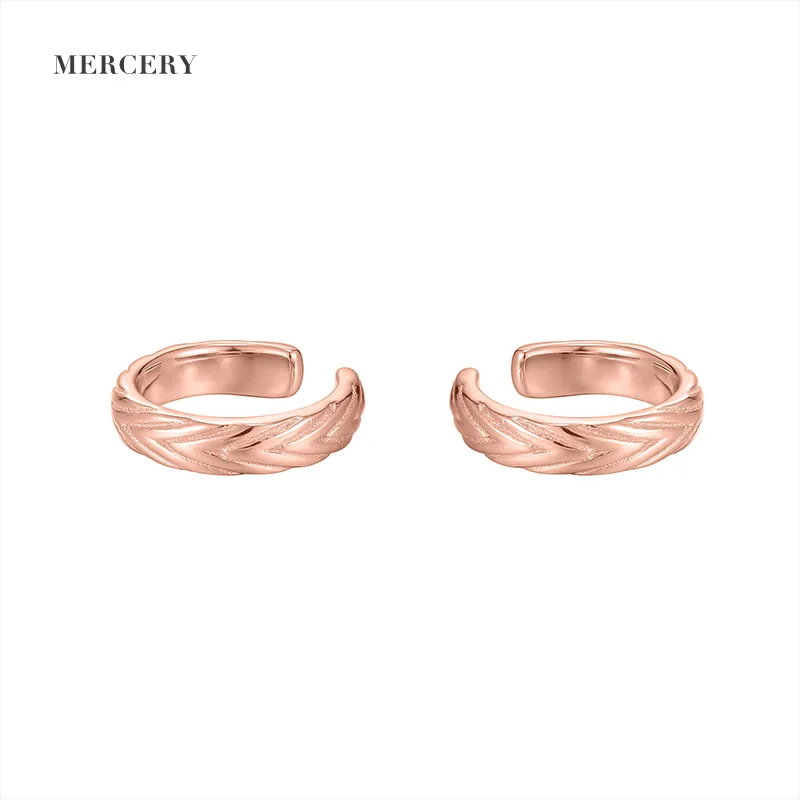 

14K Rose Gold Earrings 14K Plated Jewelry Online Accepting Dropshipping Metal Texture Thread Pure Solid Silver S925 Earring