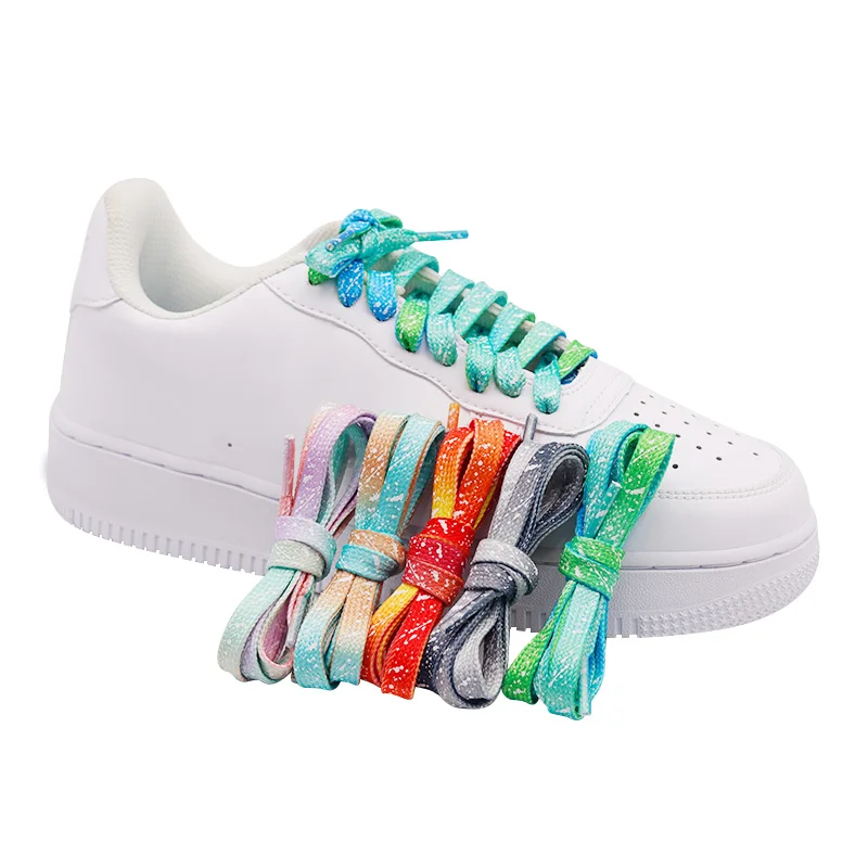 

Weiou Manufacturer New Arrival Glow In The Dark Fashion Two-Color Webbing Luminous Shoelaces For Air And yeezys Shoes