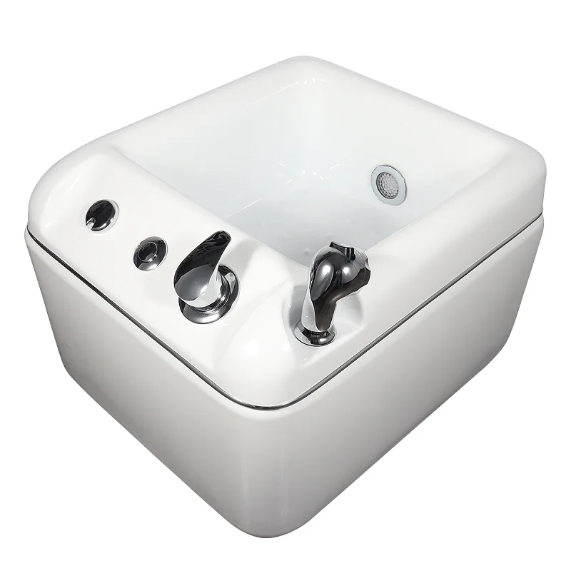 

Wholesale pedicure sink bowl foot bowls footrest large spa with basin drain white and big luxury mobile