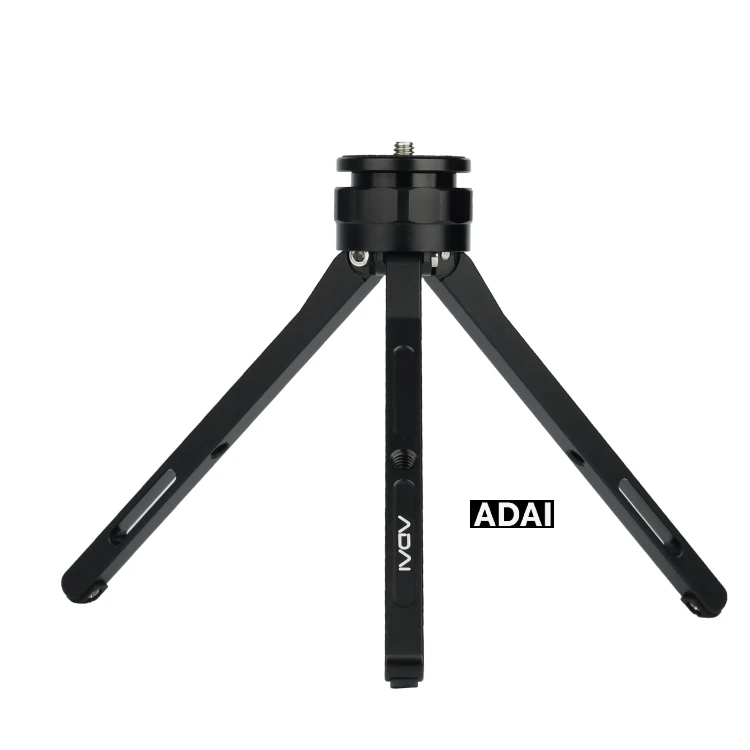 

ADAI Adjustable Aluminum Alloy Mini Tripod Stand Tabletop Tripod for DSLR Digital Cameras, Black