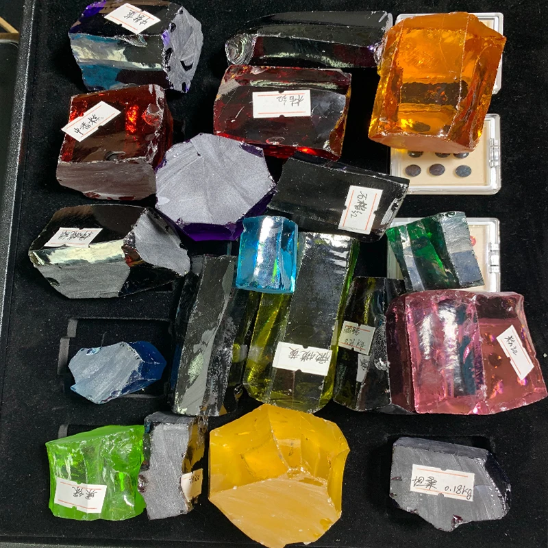 Starsgem Colorful Cubic Zirconia Rough  Loose Uncut Cubic Zirconia Material
