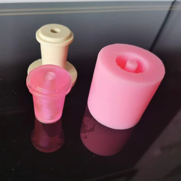 

DIY craft Shiny resin silicone coffee cup straw topper mold, Pink or white