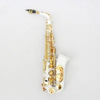 

Professional Cheap China Musical Instrument For Sale Orchestra White Colored Saksafon Price Eb Saxofoon Brass Sax Alto Saxophone