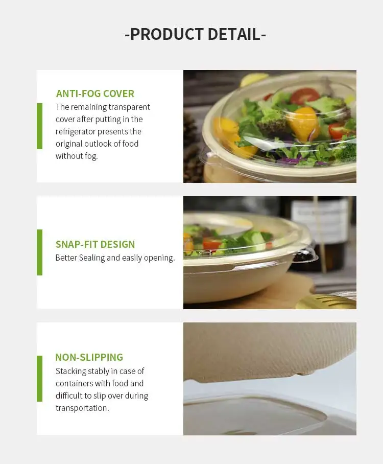 Biodegradable Unbleached Sugarcane Bagasse Bamboo Pulp Bowl - Buy ...