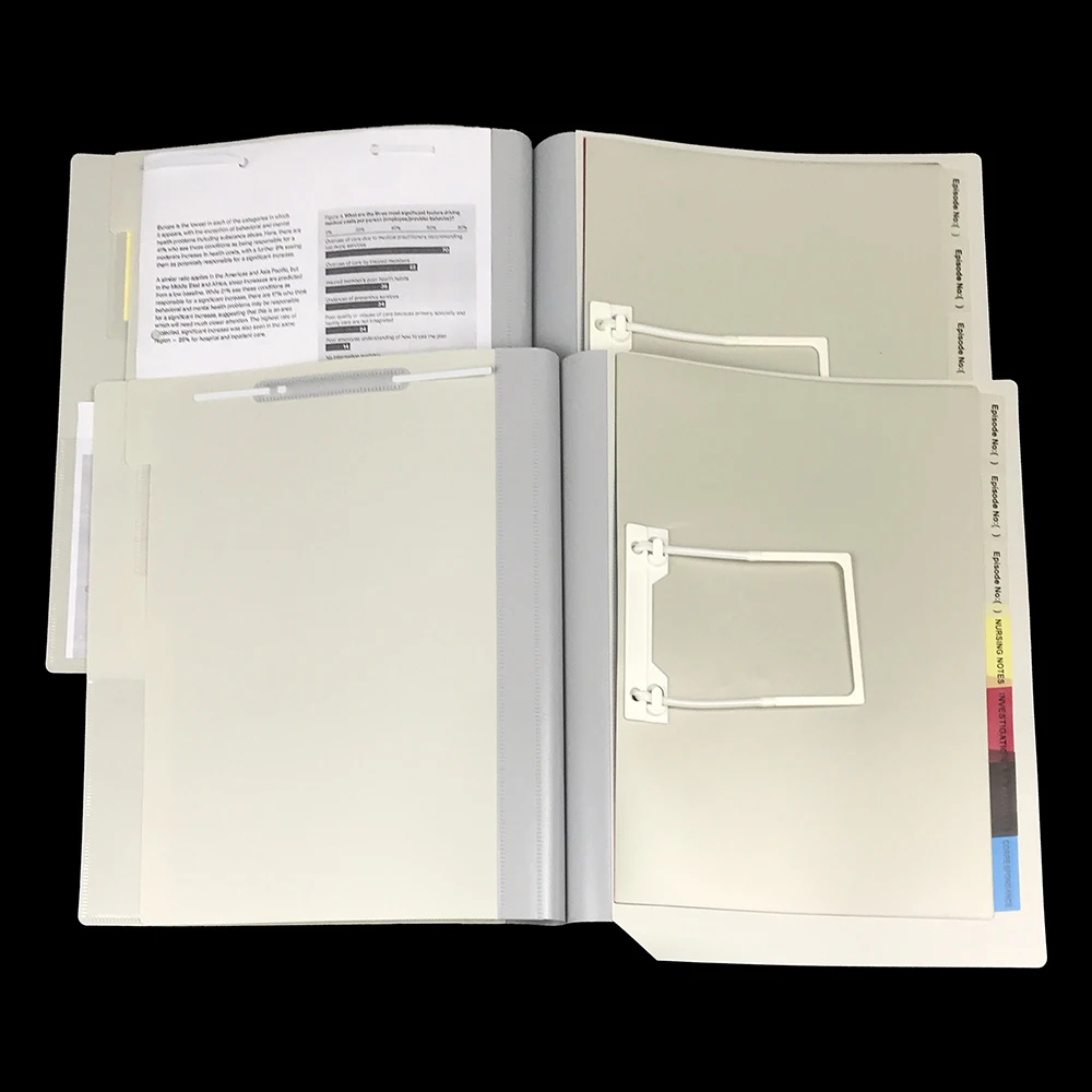 Plastic Medical File Folder Medical Dividers Clip 11 Dividers Medical