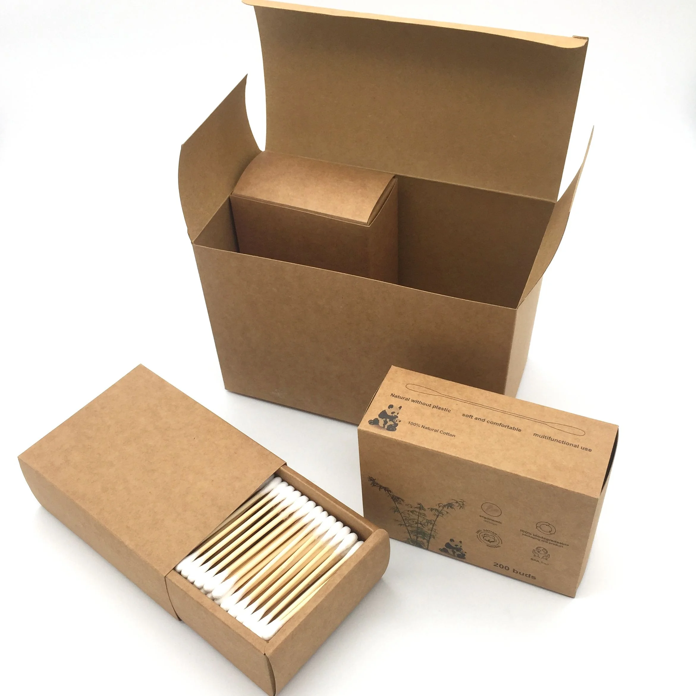 

Natural Bamboo Makeup Cotton Swab, White