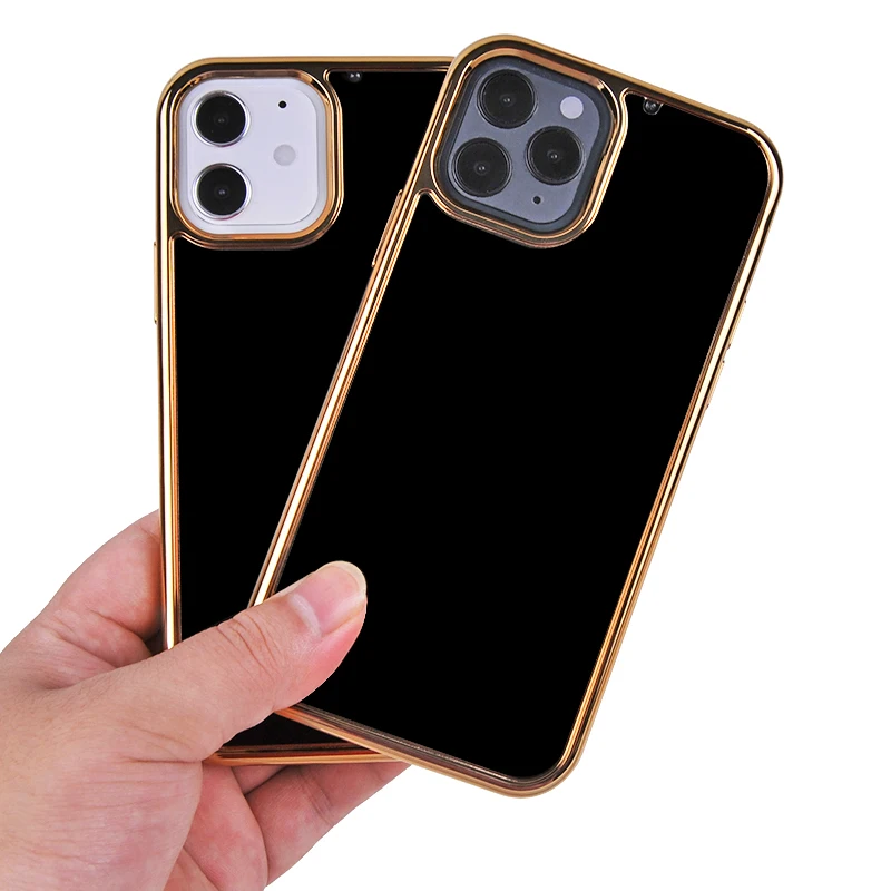 

factory price custom leather wood luxury blank Gold plating groove case for iPhone 13 13 pro 13 Pro max