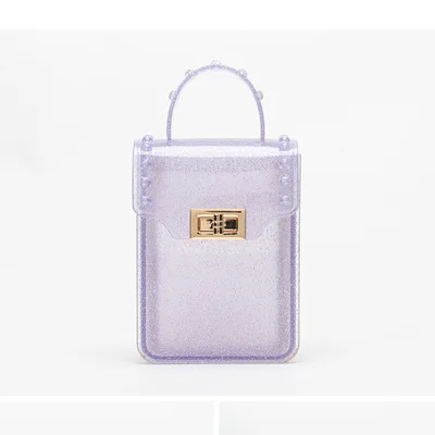 

JANHE sac Pvc Lovely Phone Bags Clear Summer Waterproof Mini Shoulder Begs Purse Small Square Hand Bags Jelly Purses And Bags