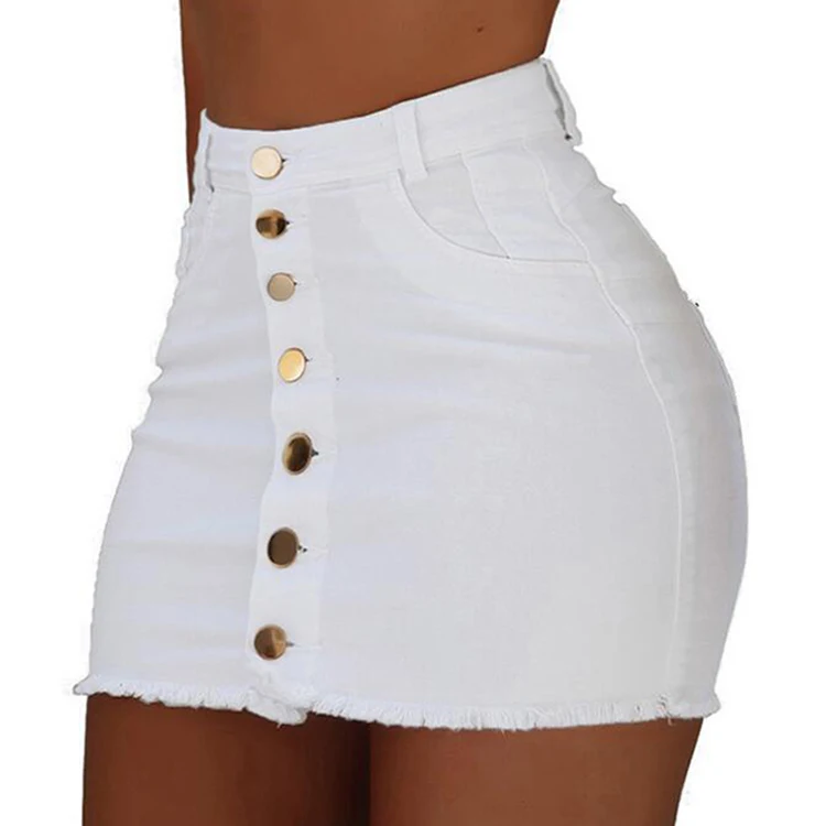 

2022 New Fashion Ladies Jeans Skirts Mini Modern Short Skirt Denim Jeans Women's Skirts, White,black,armygreen