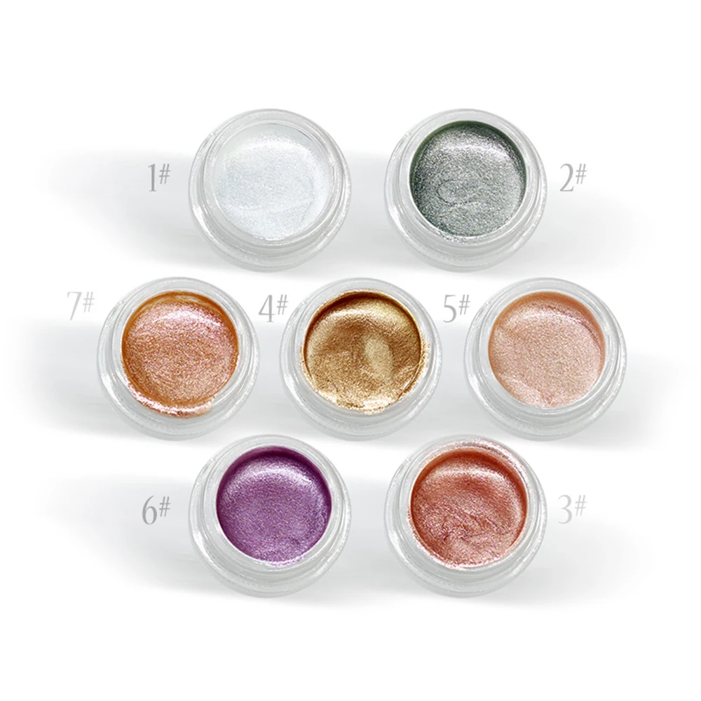 

7 colors waterproof Shimmer Face Glow Highlight Makeup Private Label Cream Jelly Highlighter, 7colors