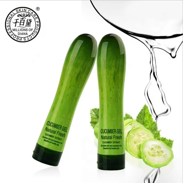 

Natural Organic Cucumber soothing gel whitening moisturize deep hydrating face mask anti-wrinkle skin care, Transparent