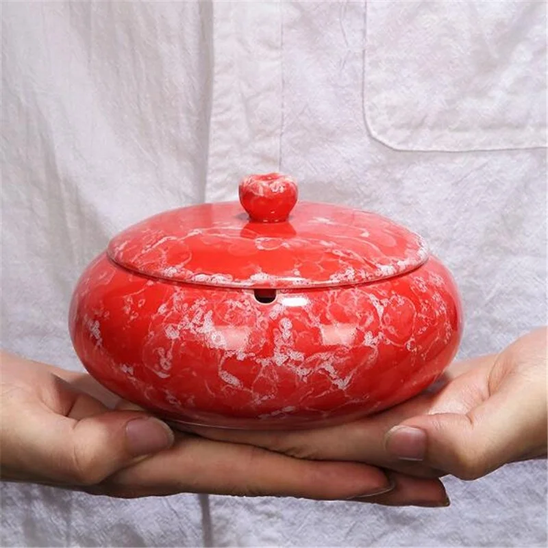 

Ceramic Household Personality High Quality Ashtray, Black/red/blue/green