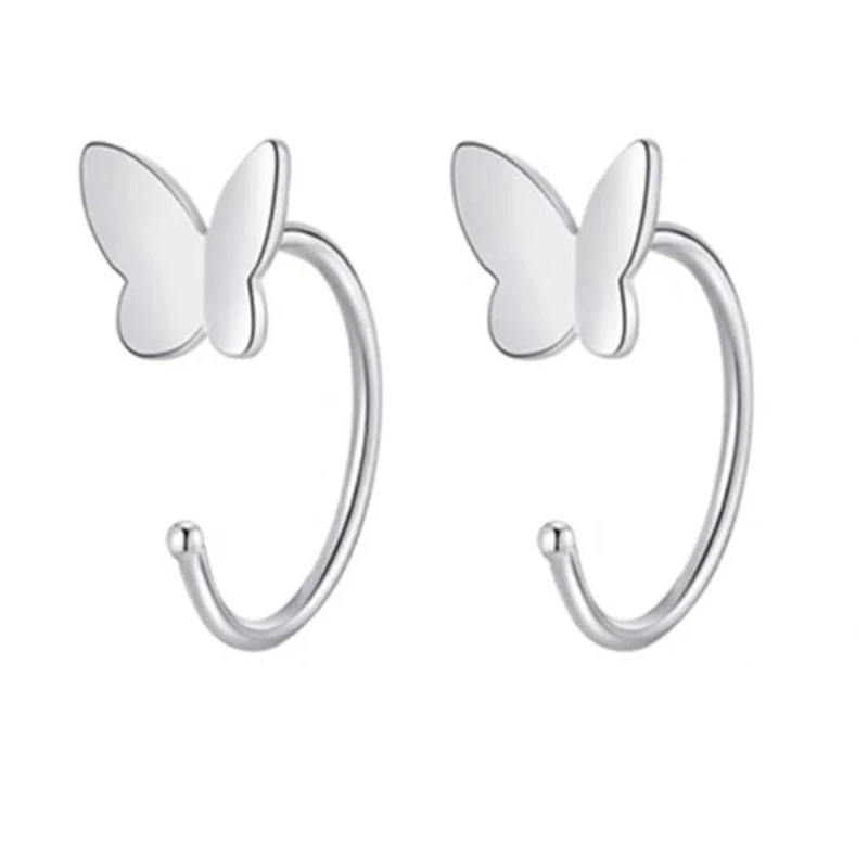 

pendiente summer simple sterling silver plated butterfly stud earrings for women earrings 2022 New fashion jewelry earring