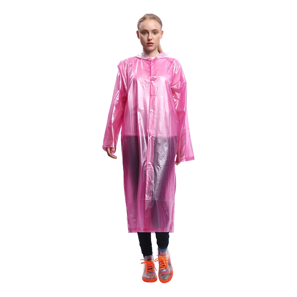 

Long adult carry bag rain coat pvc waterproof reusable plastic raincoat for men and women, Pink,blue,transparent,green,dark pink