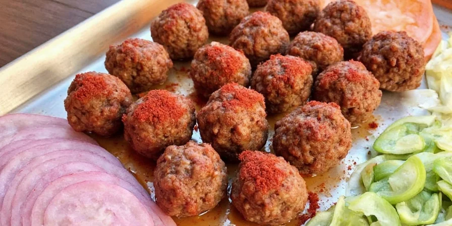 Serving kofta in a rice bowl with sides