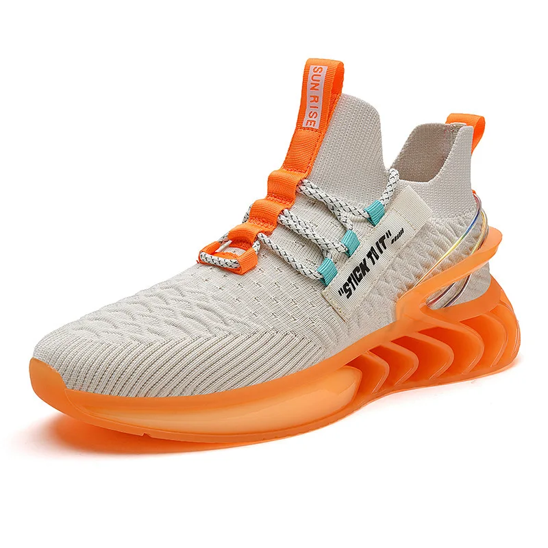 

Knife edge sports shoes flying knitting shoes men's summer new sports shoes, 3 colors