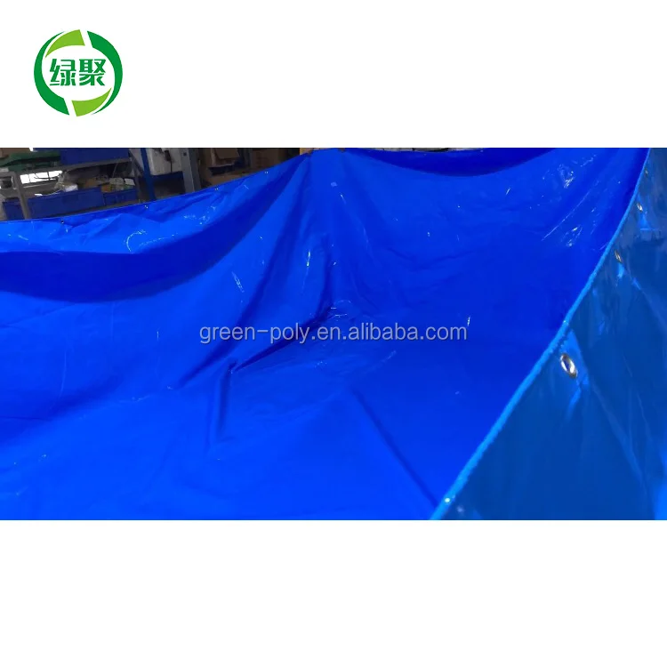 

15000 Liter Fish Farming Tank Tarpoline Aquaculture Pvc Tarpaulin Fish Tank, Blue/custom