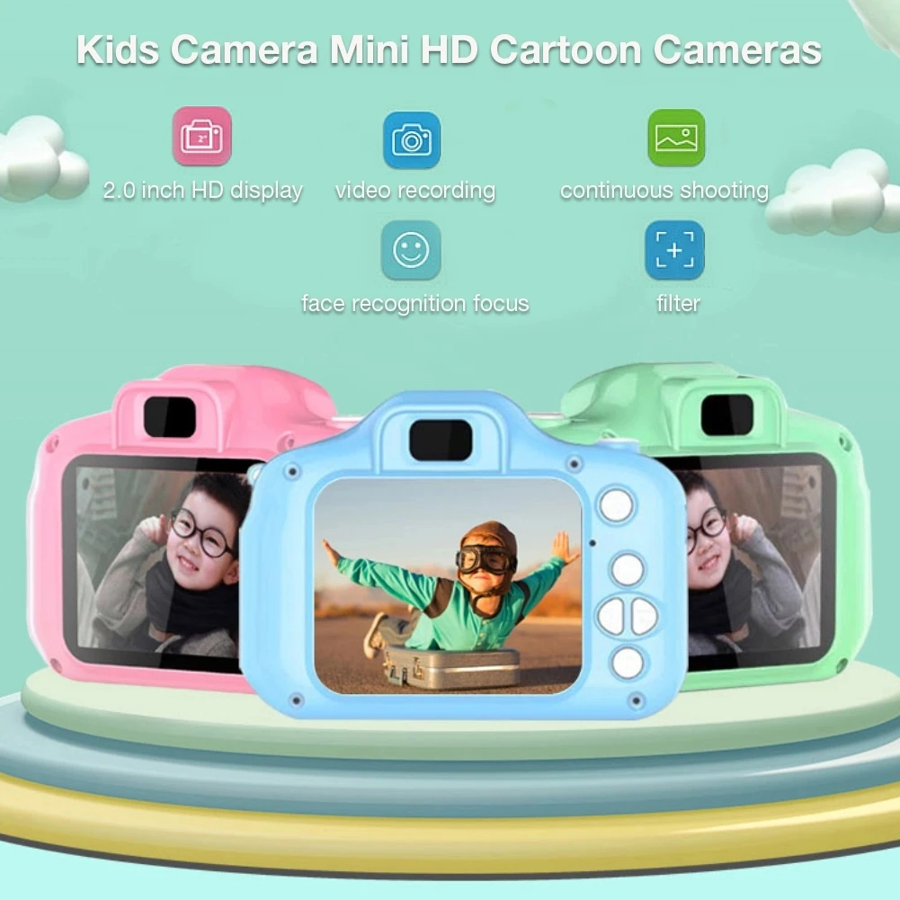 CT-P10X portable kids toy selfie dual camera birthday gift kids camera console