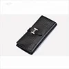 Bolsas femininas New Fashion Ladies black Genuine Crocodile Leather long Wallets