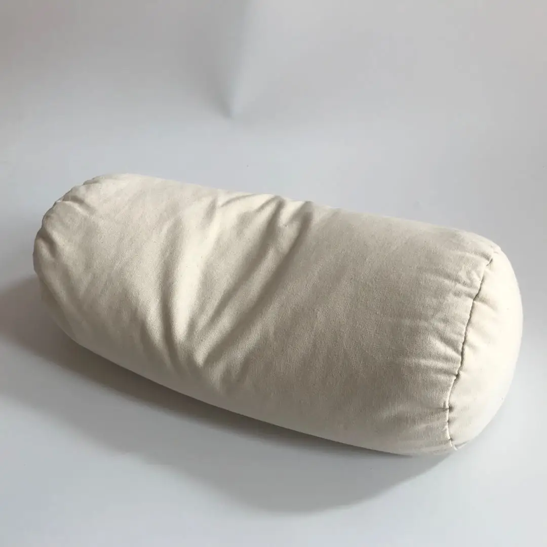 100% Cotton Zippered Shell Bolster Buckwheat Husk Pillow For Sleep ...