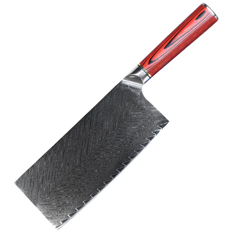 

Amazon new kitchen Japanese dish knife household Damascus steel slicing knife super sharp chef meat cutting knife
