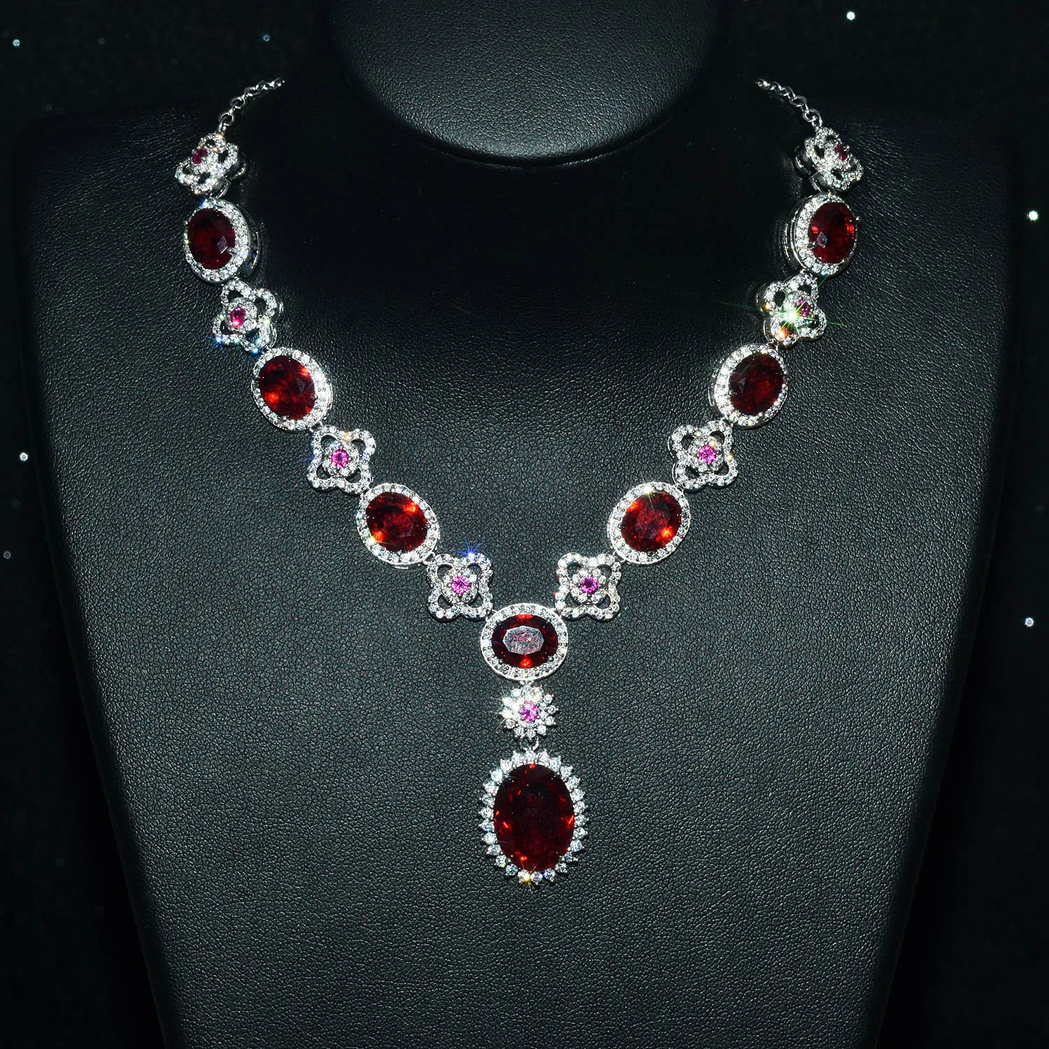 

Shangjie OEM joyas Fashion Necklace&Bracelet&Ring Party Jewelry Set Red Diamond Jewelry Set Waterdrop Luxury Jewelry Sets, Gold