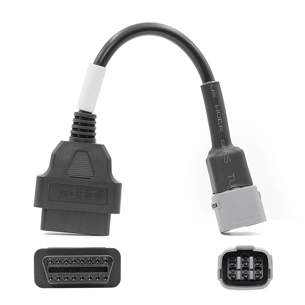 

6pin to 16pin OBD Connect Cable Connector Adapter for Suzuki Motorcycles Used for OBD2 Scanner