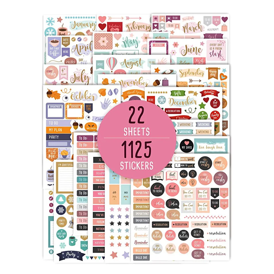 
Myway low price weekly monthly journal custom sticker sheet planner stickers sheets 