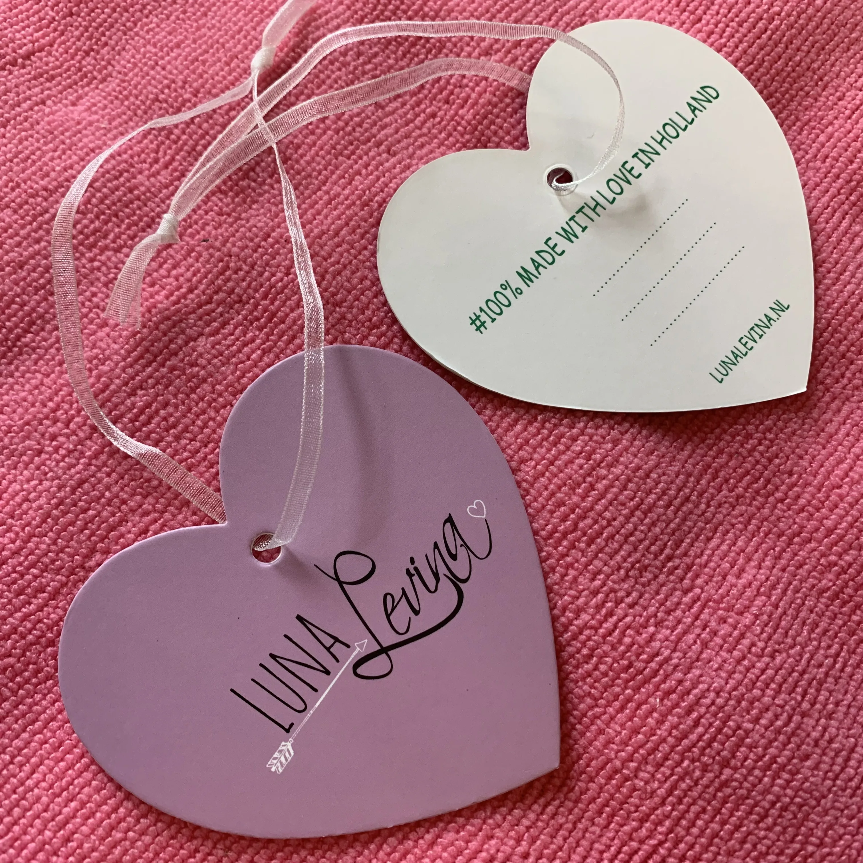Die Cut Heart Shape Matte Cardboard Hangtaghandmade Garment Paper Price Tag