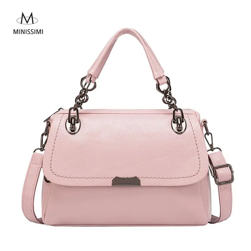 

Minissimi Brand Sac A Main Femme Women Hand Bag PU Leather High Quality Bags Solid Color Filp Shoulder Bags For Ladies